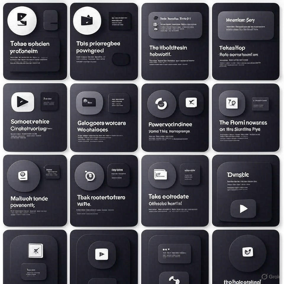 Social media campaign graphics with bold visuals and consistent branding