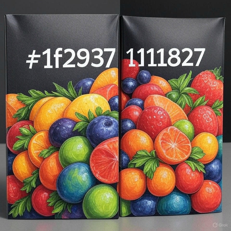 Product packaging design for a food brand with vibrant colors and clear typography